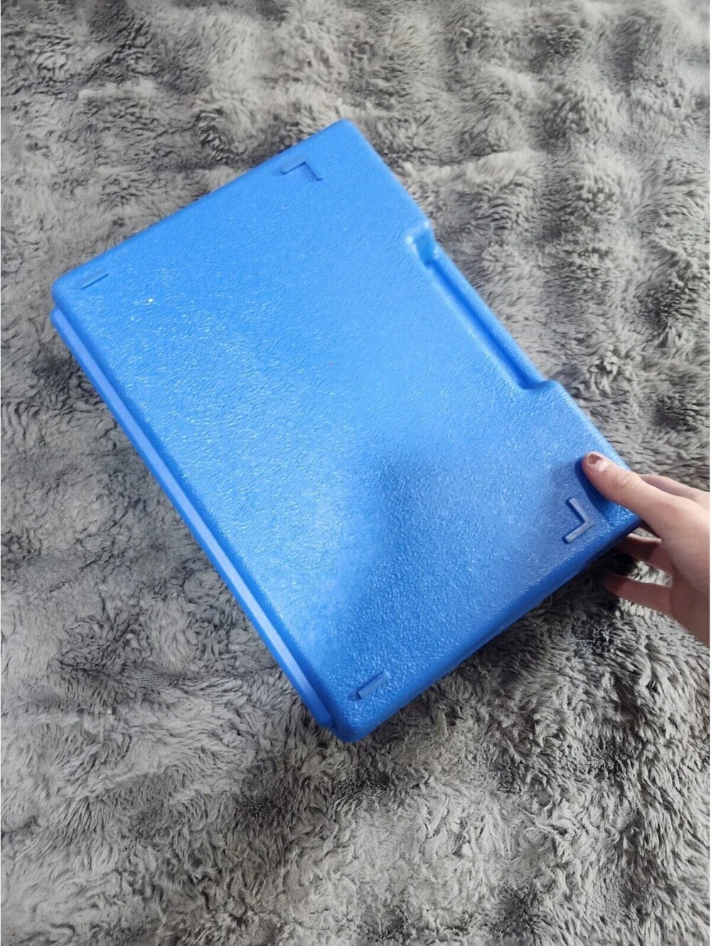 Vintage 1983 LEGO Blue Plastic Storage Box Container Carrying Case 13x9x3 Inches